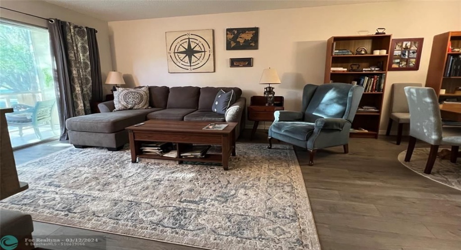Living area from 1st bed entry