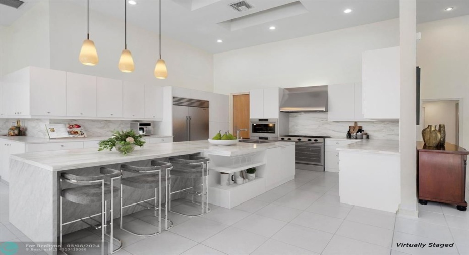 Kitchen has been virtually staged
