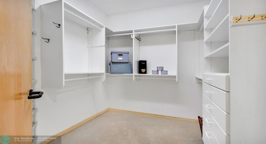 Third primary closet has plenty of storage space!