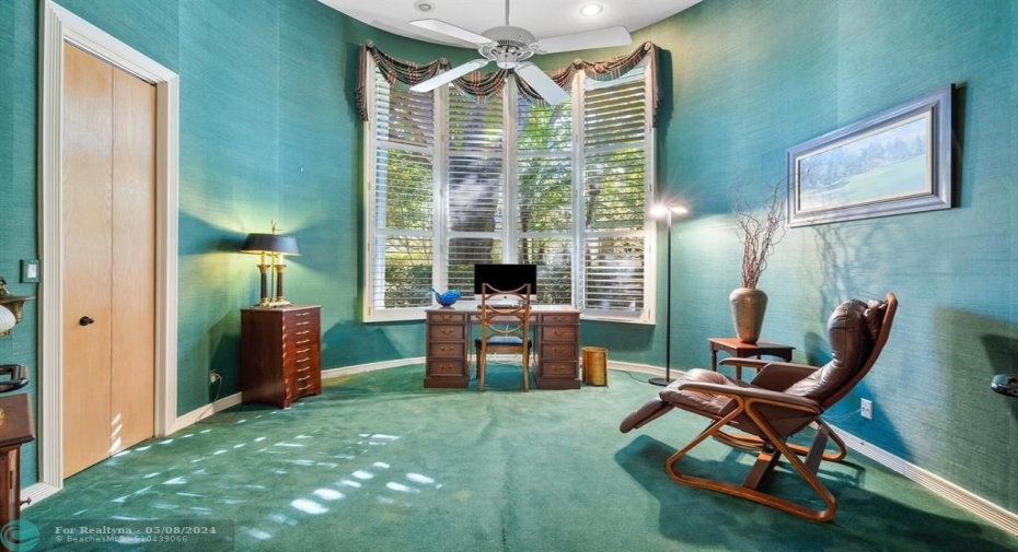 This bedroom is great for an office or nursery!