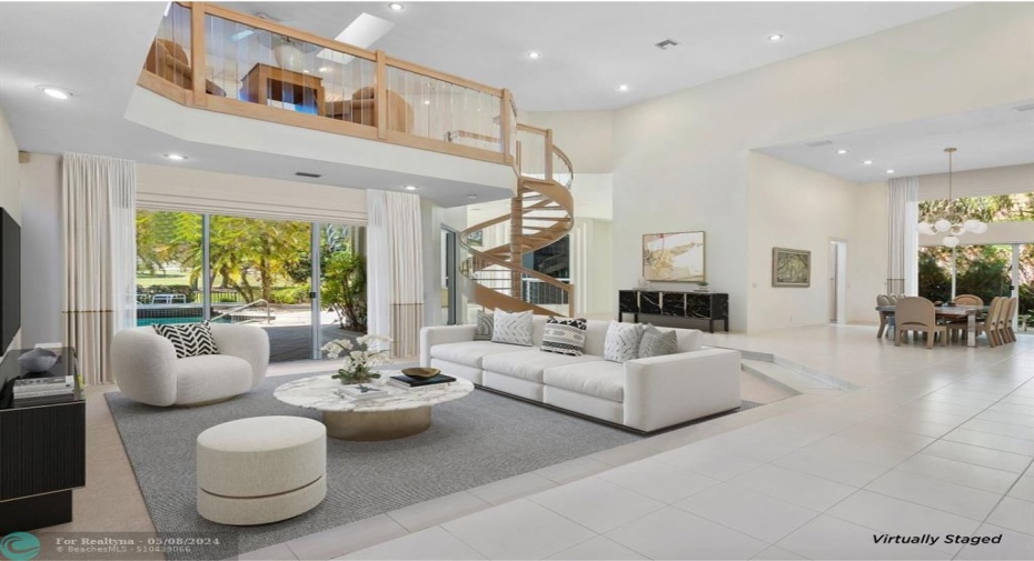 Living Room has been virtually staged