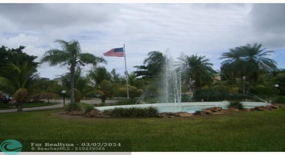 Fountain in Front Entrance