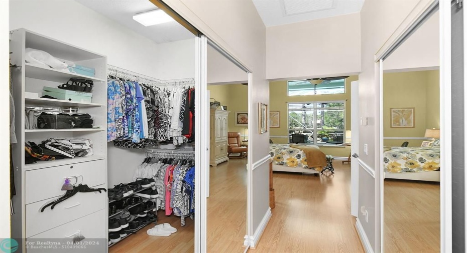 WALK-IN CLOSET AND ONE REGULAR CLOSET