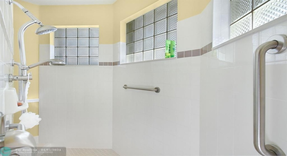 HUGE TILE WALK-IN SHOWER