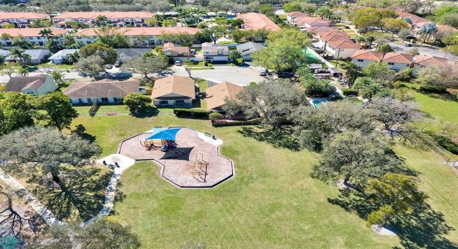 Aerial of the park, home & cul de sac
