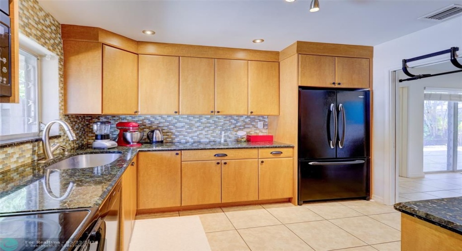 Ample counter space and cabinets.