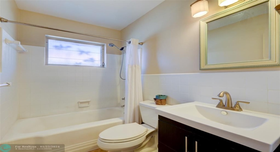 Tub/shower combination.