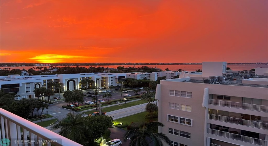 Sunset over the intracoastal
