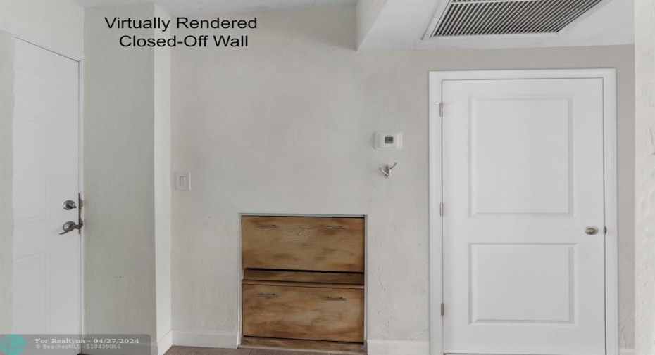 Virtually Staged Foyer/Guest Bedroom Entry