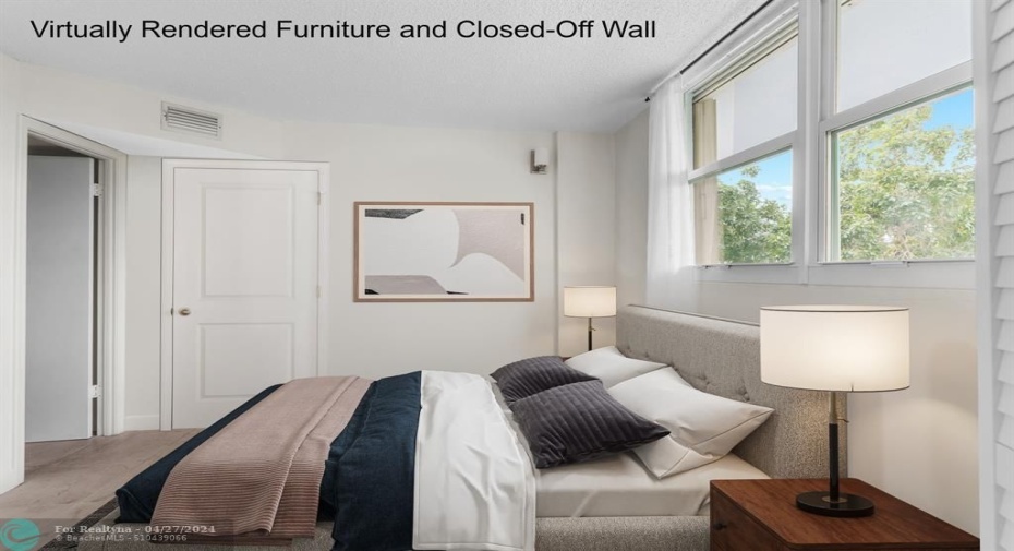 Virtually Staged Guest Bedroom