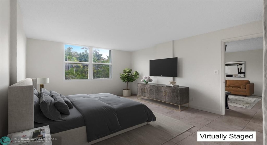 Virtually Staged Primary Bedroom