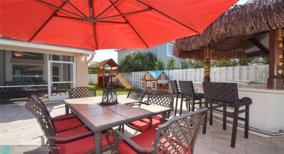 OPEN POOL WITH TIKI BAR