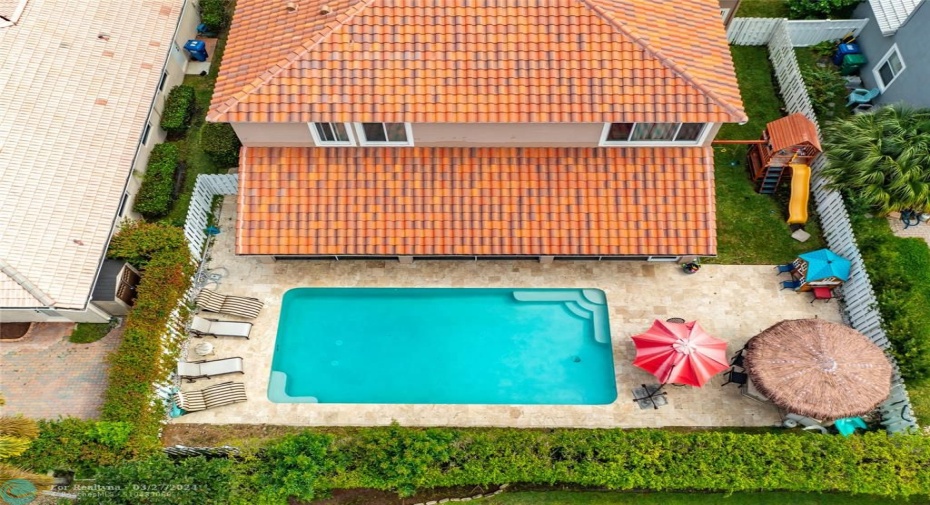 REAR VIEW  WITH POOL