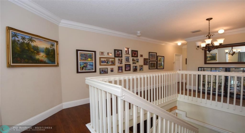 WOOD STAIRWAY WITH LANDINGS
