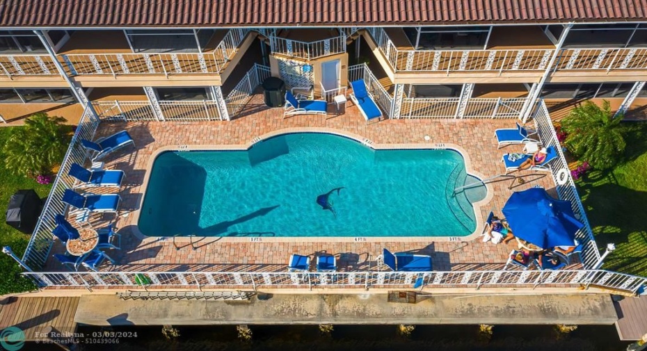 Aerial of the Waterfront Pool