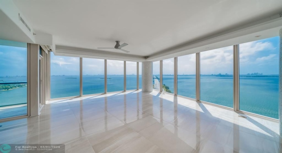 Corner unit view when entering the unit