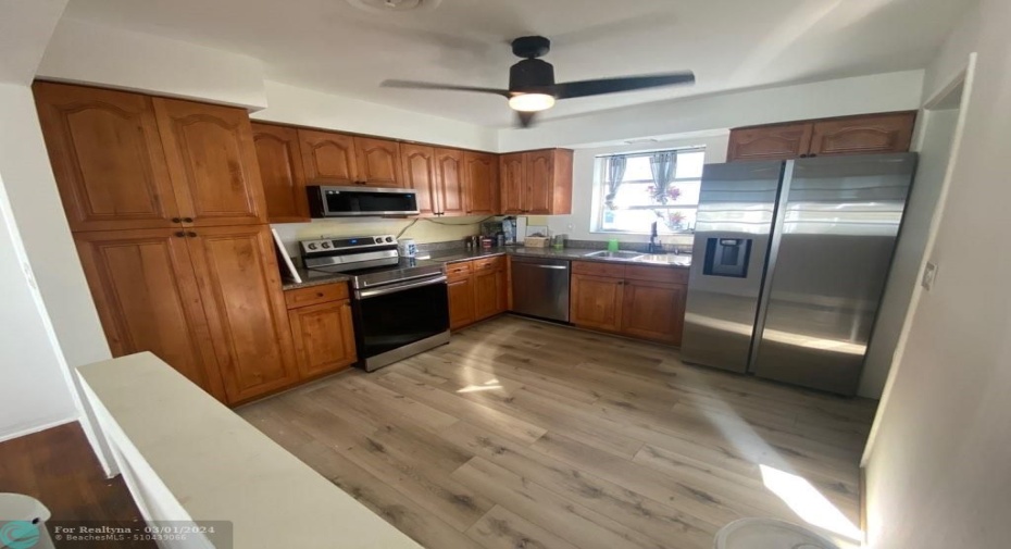 remodeled kitchen with newer appliances