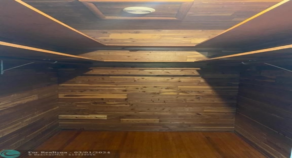 cedar walk in closed in the main bedroom
