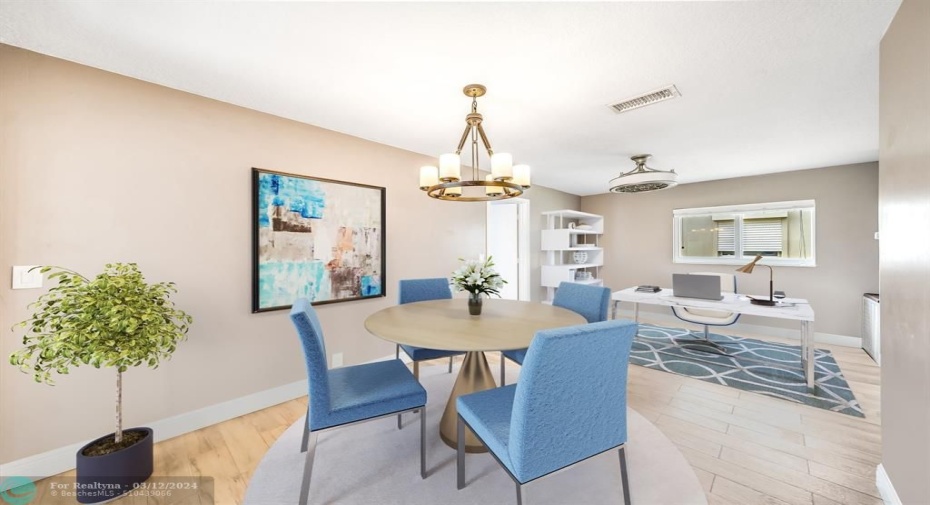 Dinning/Office/FLex Space staged for ideas