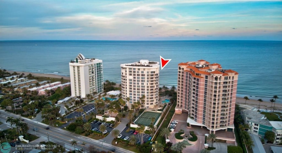 Sweeping ocean views from 15th floor balcony