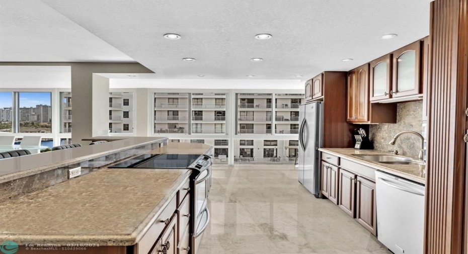 Large kitchen with an abundance of storage!