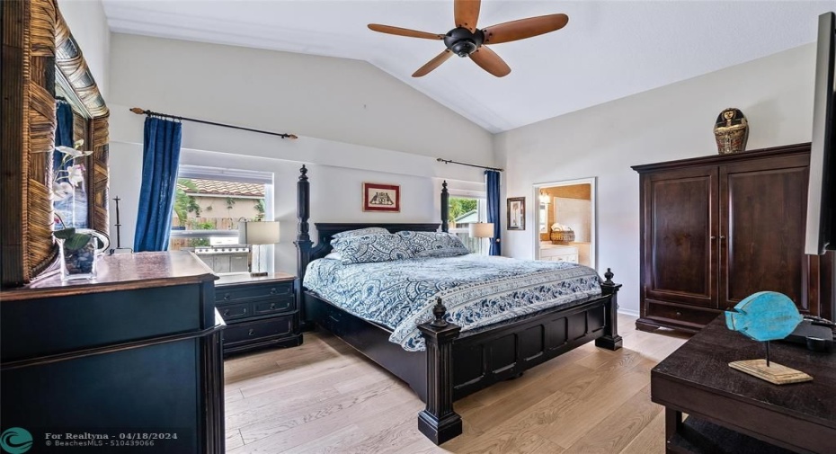 Large Master bedroom w/ king sized bed