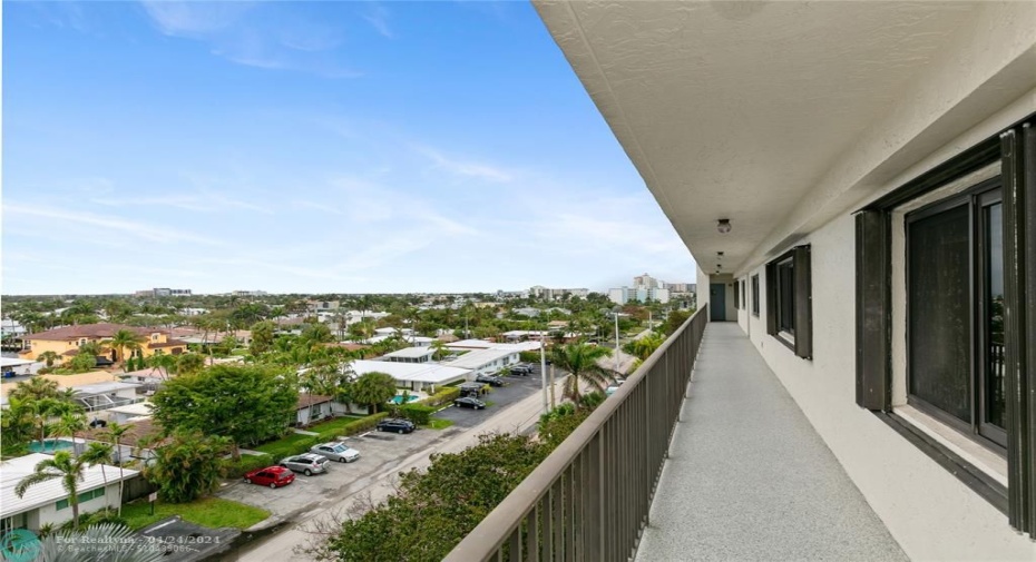 Walkway to unit.