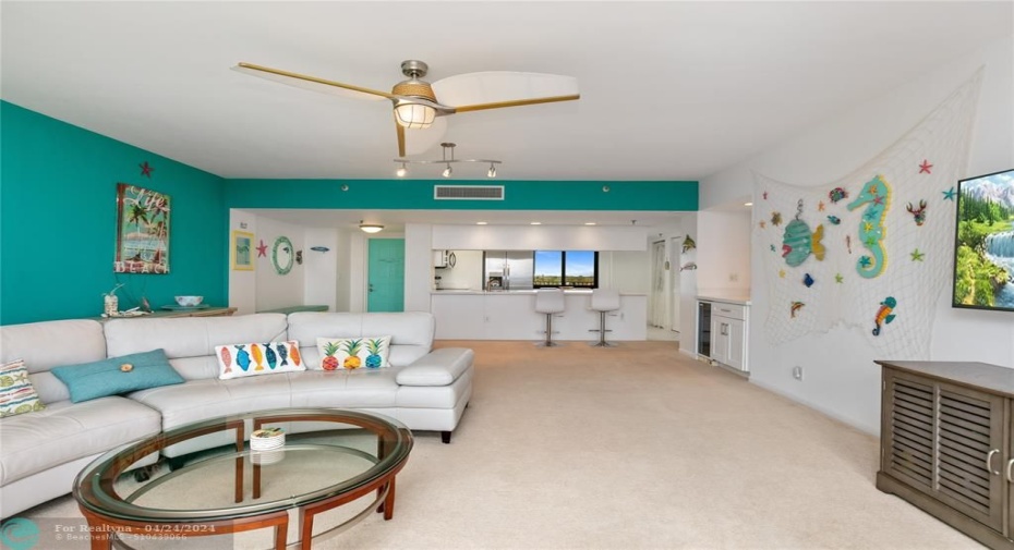 Living Area & Kitchen