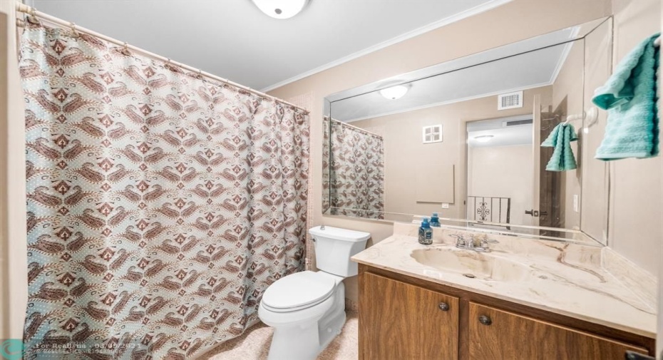 2ND BATHOOM UPSTAIRS WITH TUB/SHOWER TALLER LOW FLUSH TOILET