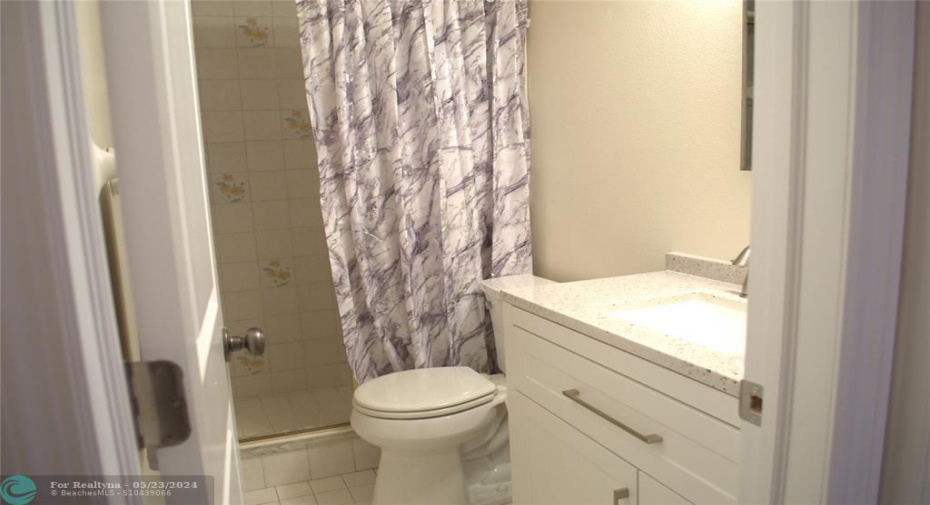 Guest bathroom with shower