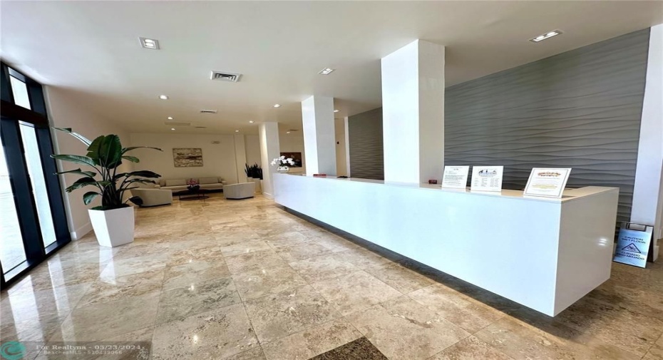 Lobby with 24/7 security