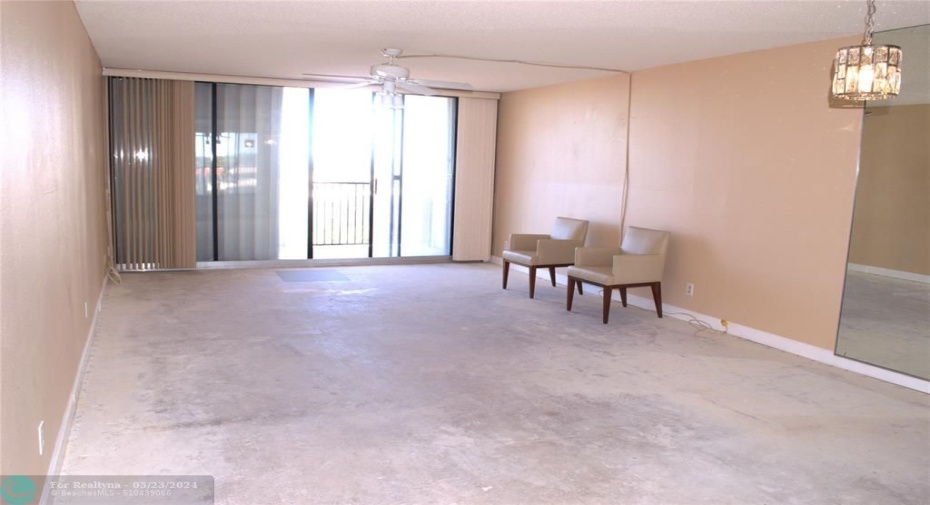 Living and dining room combination