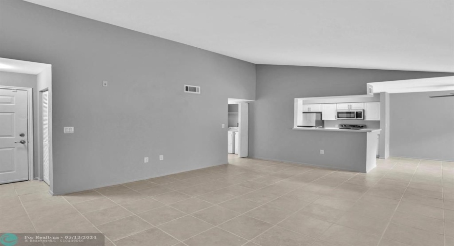 View of Front Door on the left from the Living Area