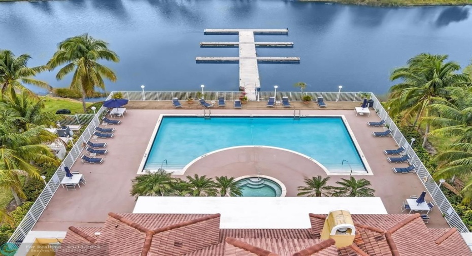Aerial of the Pool and Lake