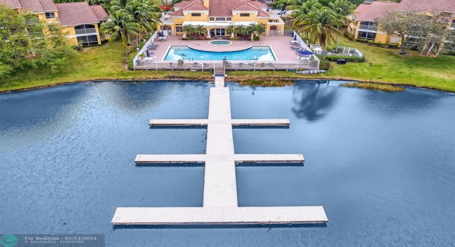 Aerial of the Lake and Pool