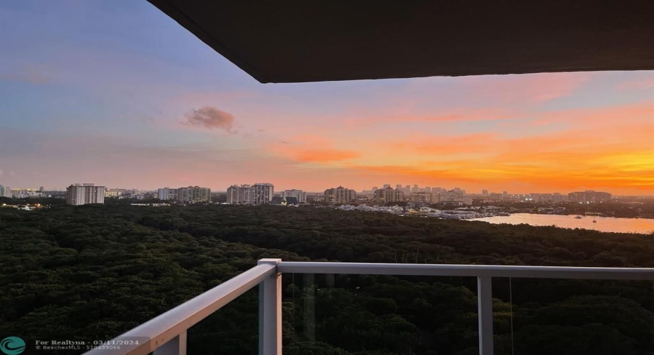 Balcony City Sunset  View