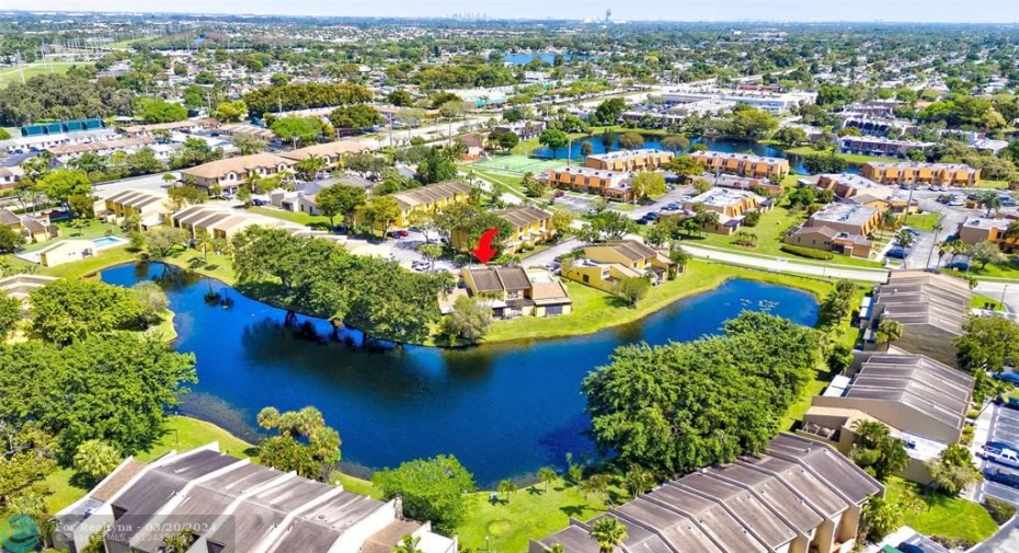 PROPERTY SITS DEAD CENTER WIDE WATER VIEW