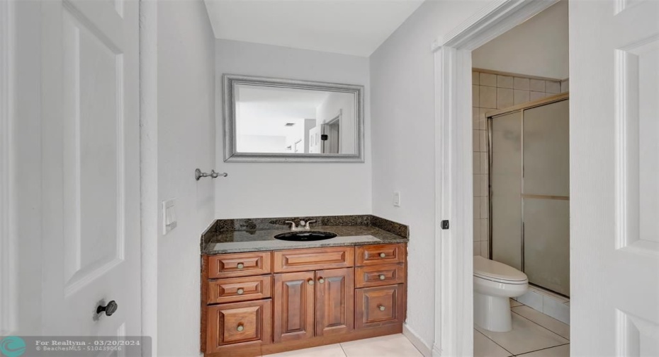 vanity area