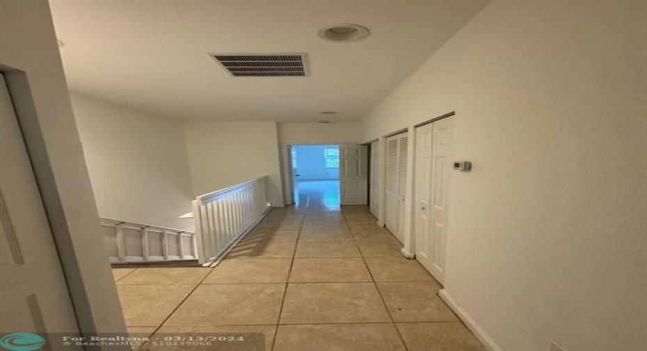 hall second floor with laundry