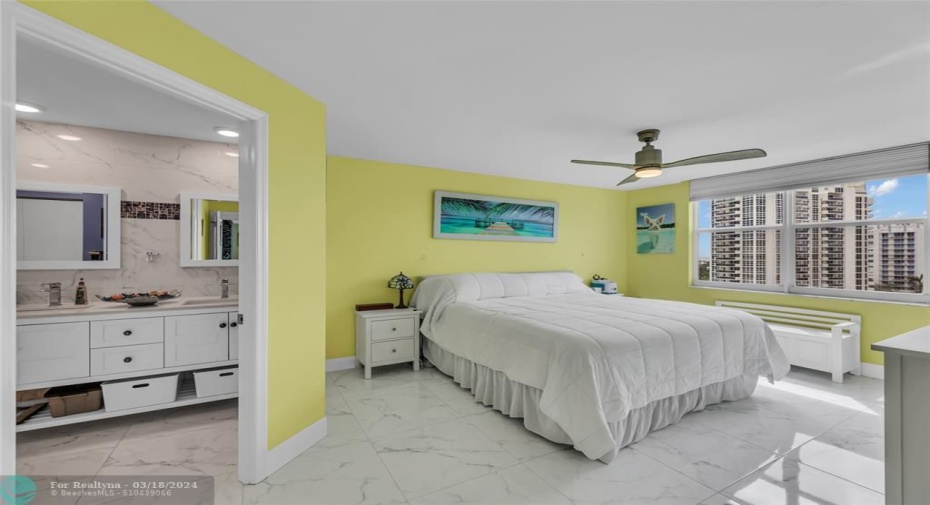 Beautiful consistent Porcelain flooring, skim coated ceilings & HURRICANE IMPACT GLASS WINDOWS in every room.