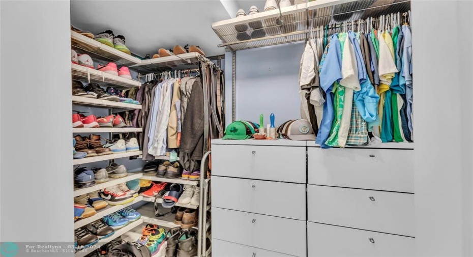 Custom Walk-in closet in master suite