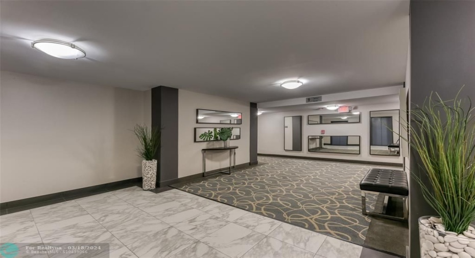 Updated 9th floor hallway