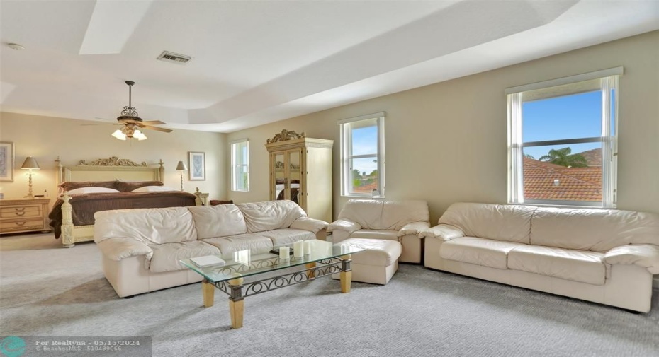Sitting area for master bedroom