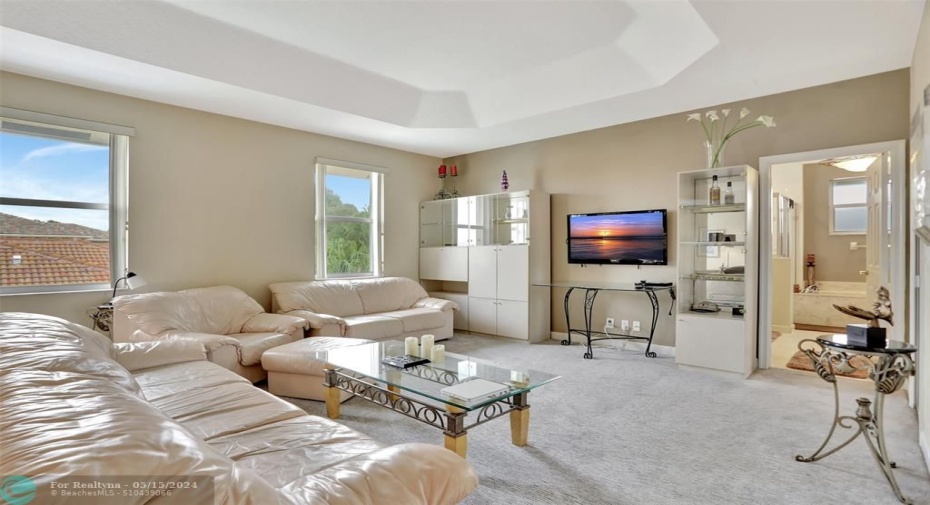 Sitting area for master bedroom