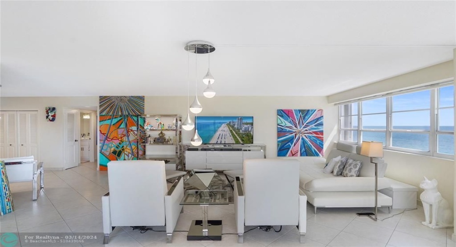ocean views from the living room