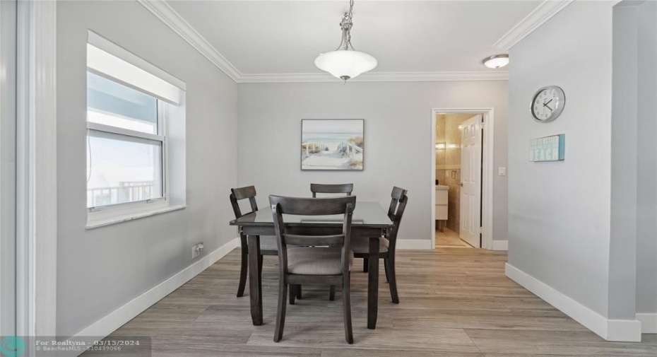 Separate dining area