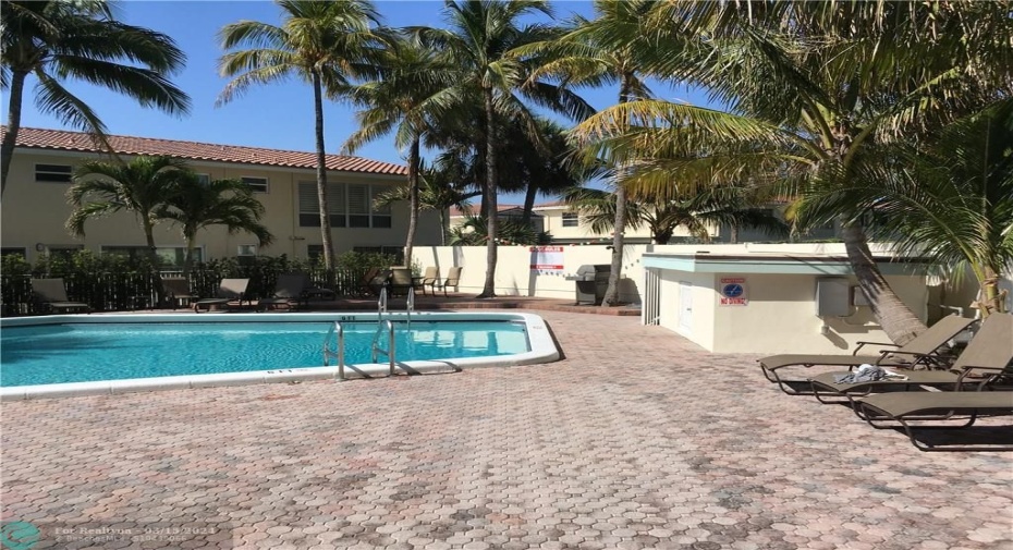 Grill at pool area