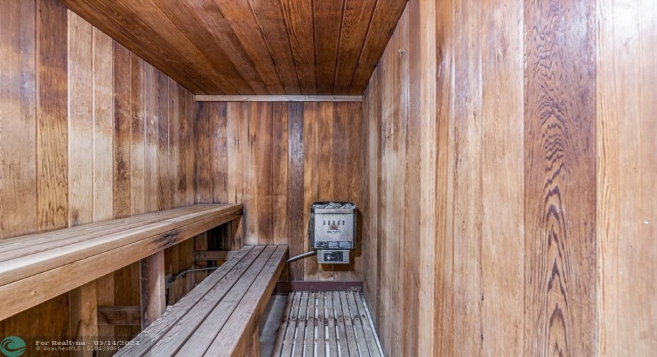 Dry Sauna near the pool.