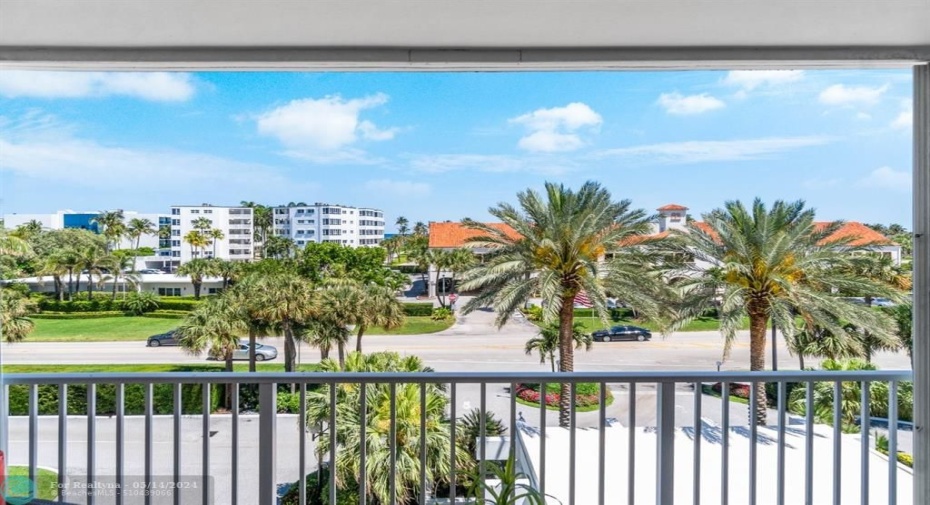 Balcony view facing the ocean.