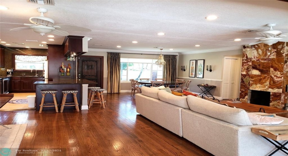 oversized great room with a perfect kitchen for entertaining